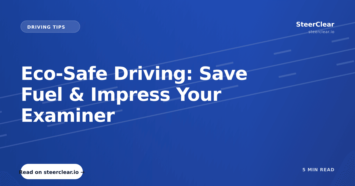 Eco-Safe Driving: Save Fuel & Impress Your Examiner | SteerClear Blog